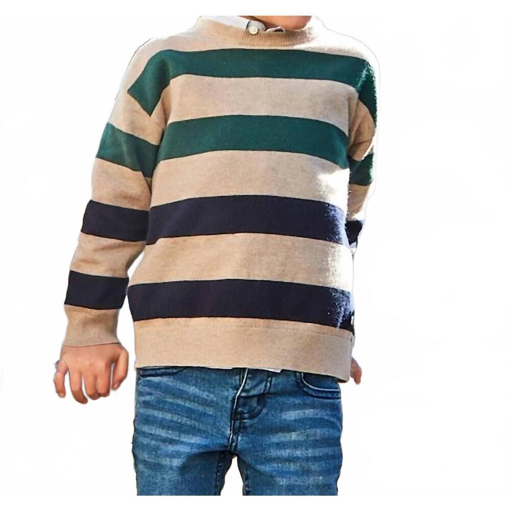 NEW MAYORAL boys' mini striped sweater in green